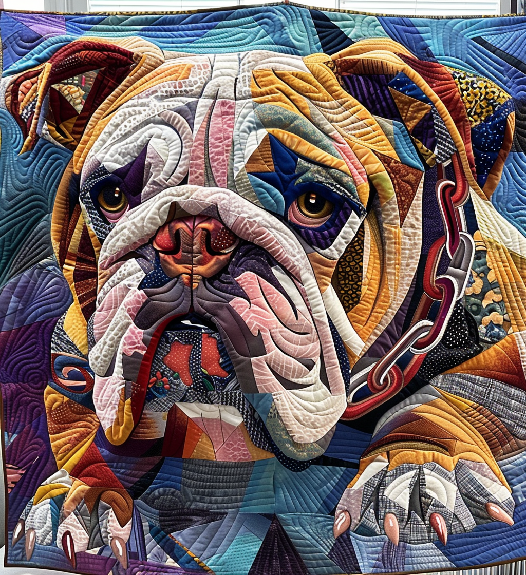 Guardian Of The Bulldogs Quilted Blanket Presents For Dog Lovers