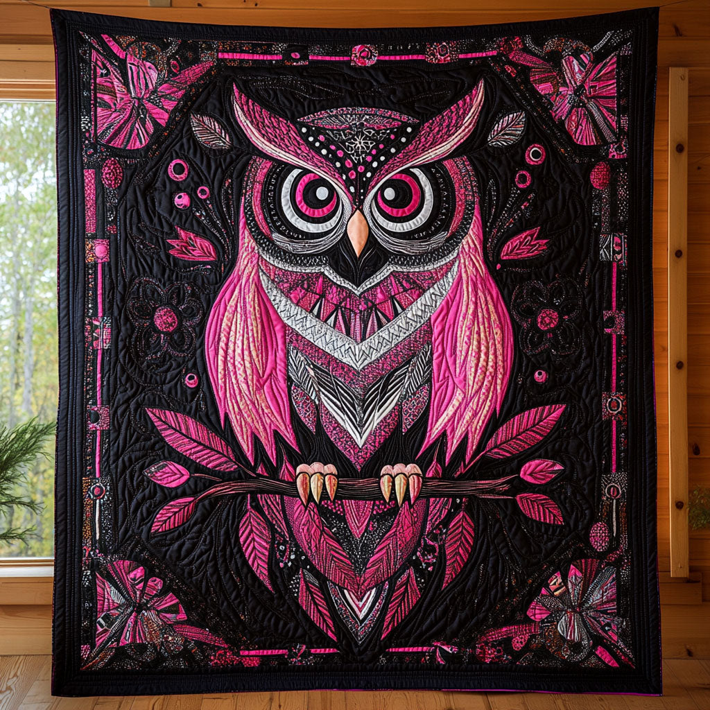Guardian Owl Quilt Beautiful Printed Quilt Blanket for Home Aesthetics
