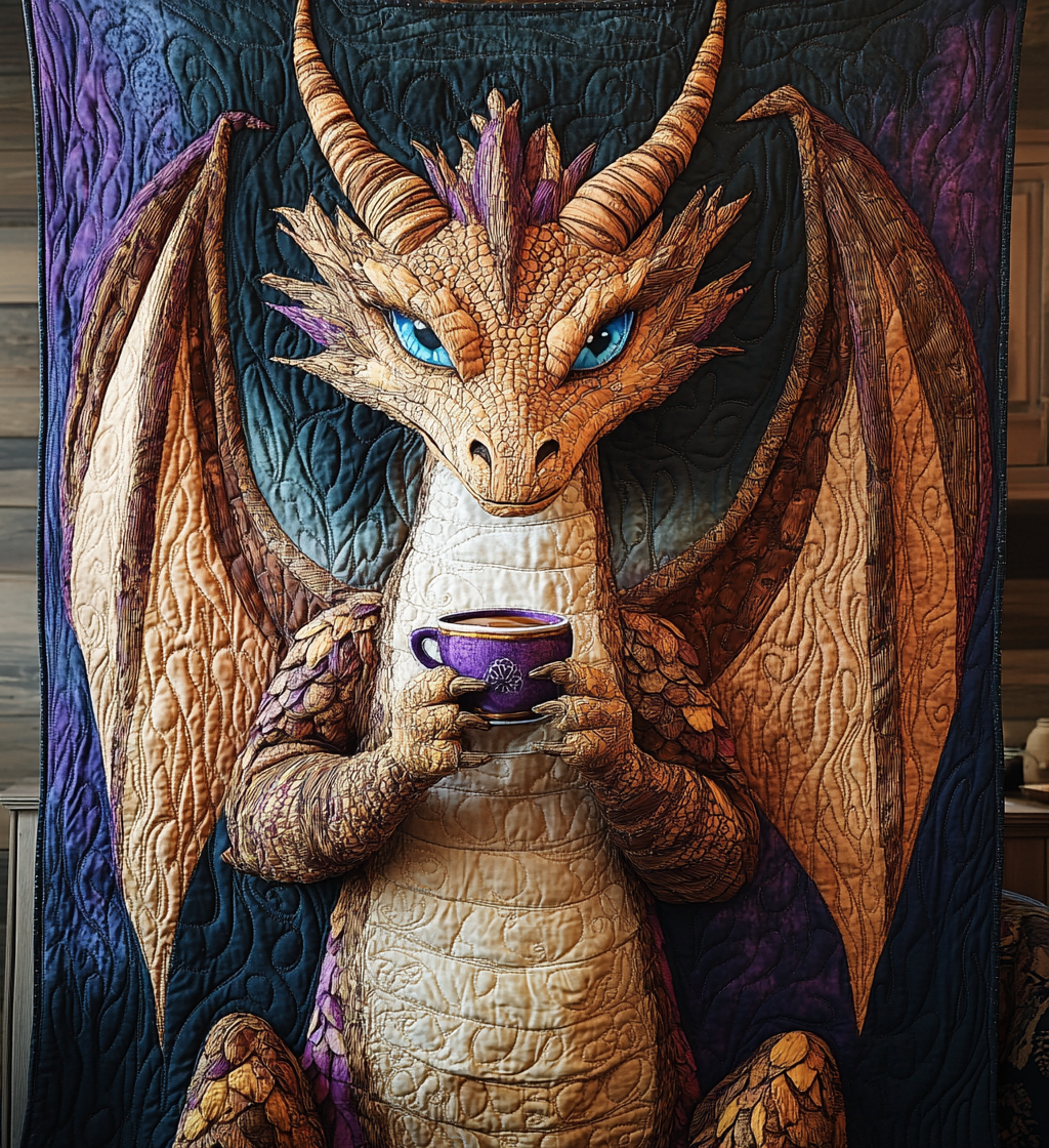 Guardians Awake Quilted Blanket Presents For Dragon Lovers