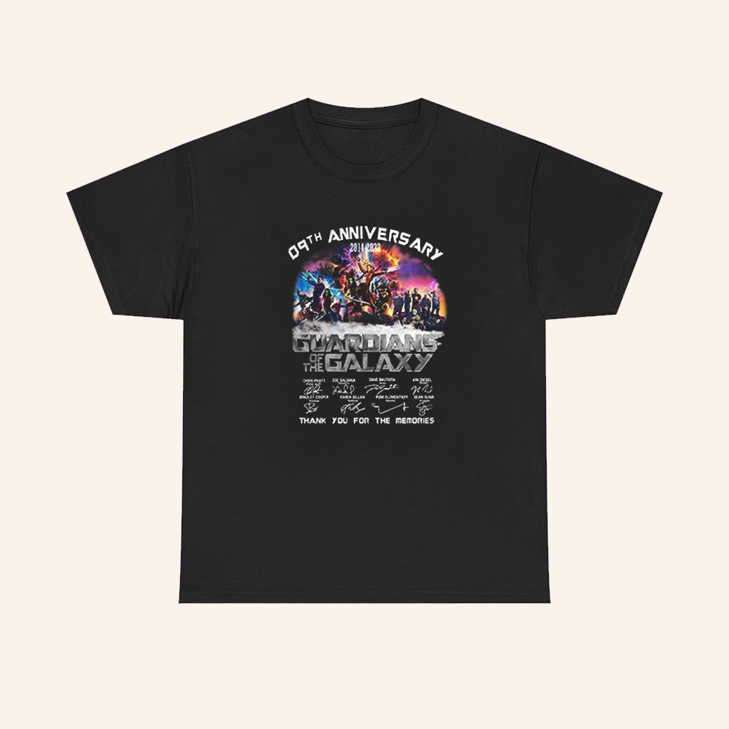 Guardians Of The Galaxy 09Th Anniversary T-Shirt Thank You For The Memories Shirt Gift For Fans Guardians Of The Galaxy 09Th Anniversary T-Shirt Thank You For The Memories Shirt Gift For Fans