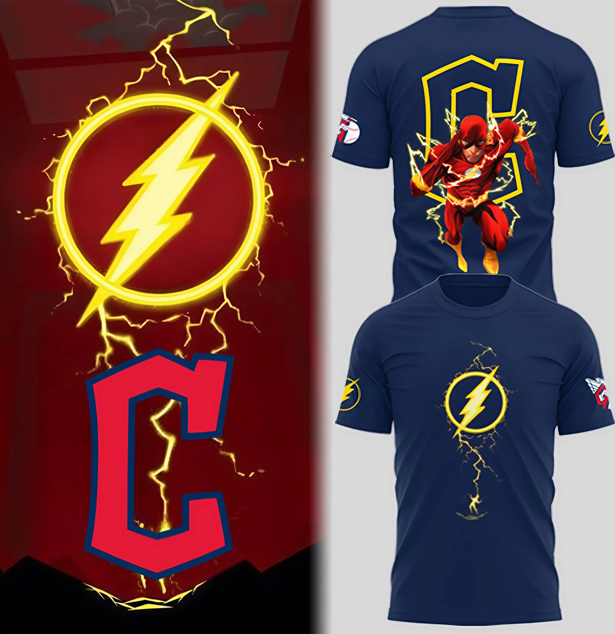 Guardians x The Flash DC T-Shirt Baseball Player Gift Ideas