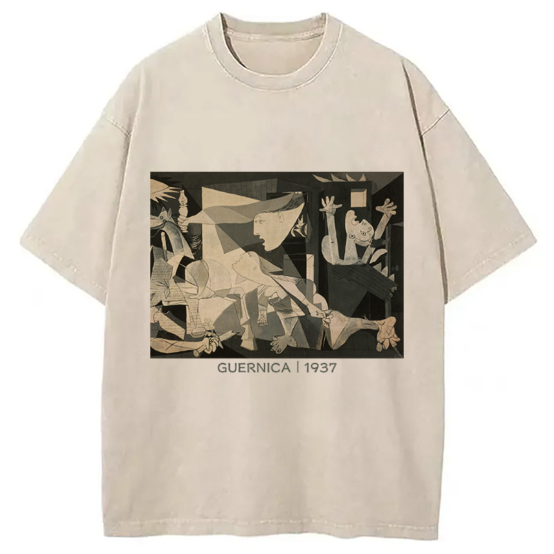 Guernica Vintage Washed T-Shirt Classic Graphic Fashion Tee Gifts For Sister Guernica Vintage Washed T-Shirt Classic Graphic Fashion Tee Gifts For Sister