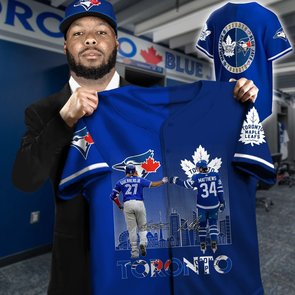 Guerrero Jr. Auston Matthews Toronto Maple Leafs Jersey Toronto Blue Jays Fan Gifts
