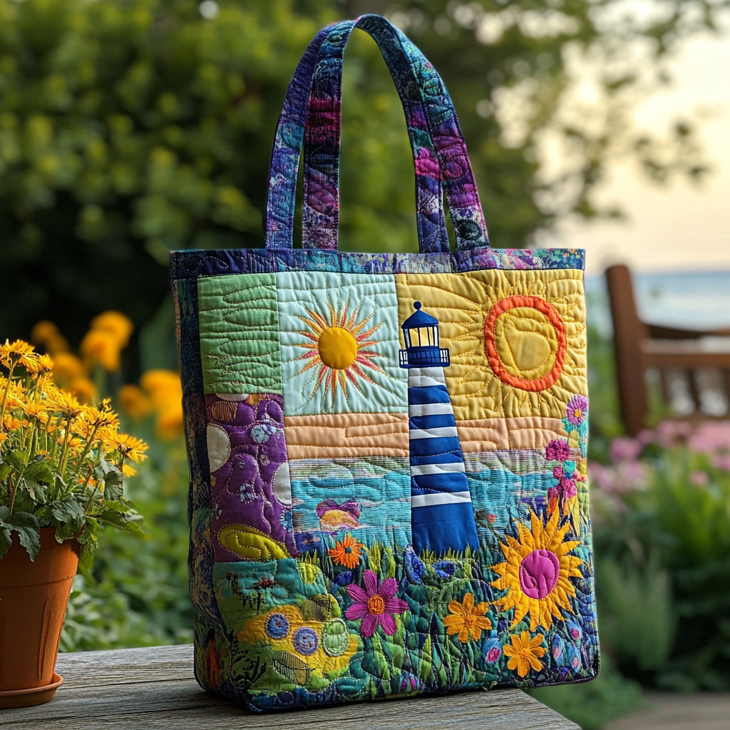 Guiding Light Quilted Tote Bag Christmas Gifts For Ocean Lovers