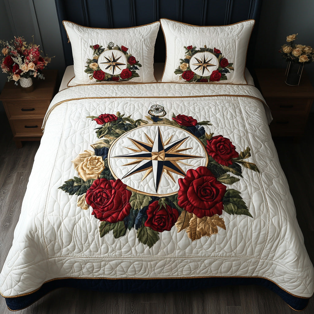 Guiding Rose Quilted Bedding Set Bed Decorations Autumn Gift Ideas