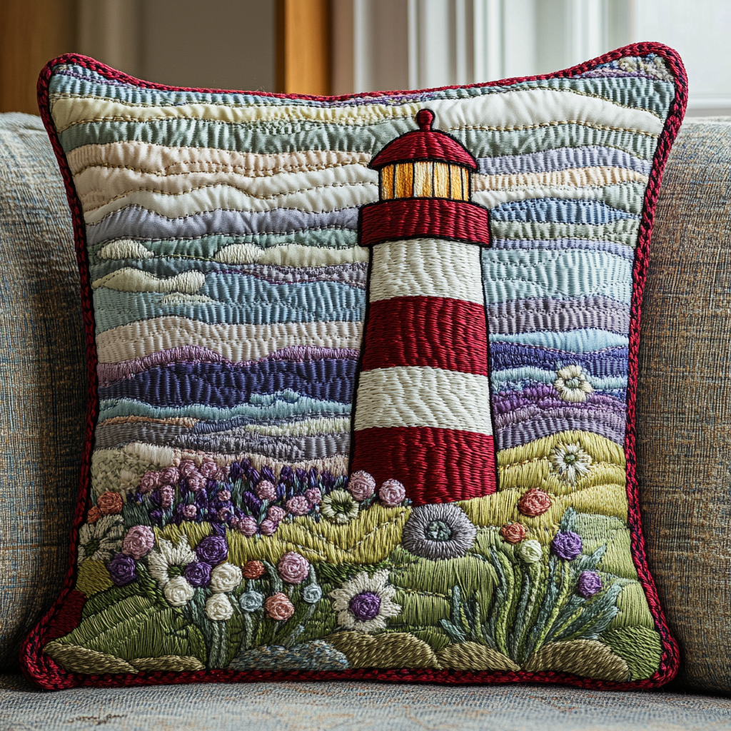 Guiding Star Quilted Pillow Case Best Cool Pillow Cases Lighthouse Gifts Items