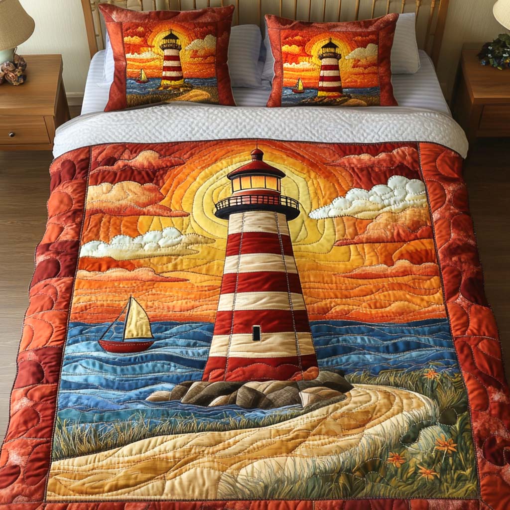 Guiding Waves Quilted Bedding Set King Size Quilt Sets Christmas Presents For Relatives