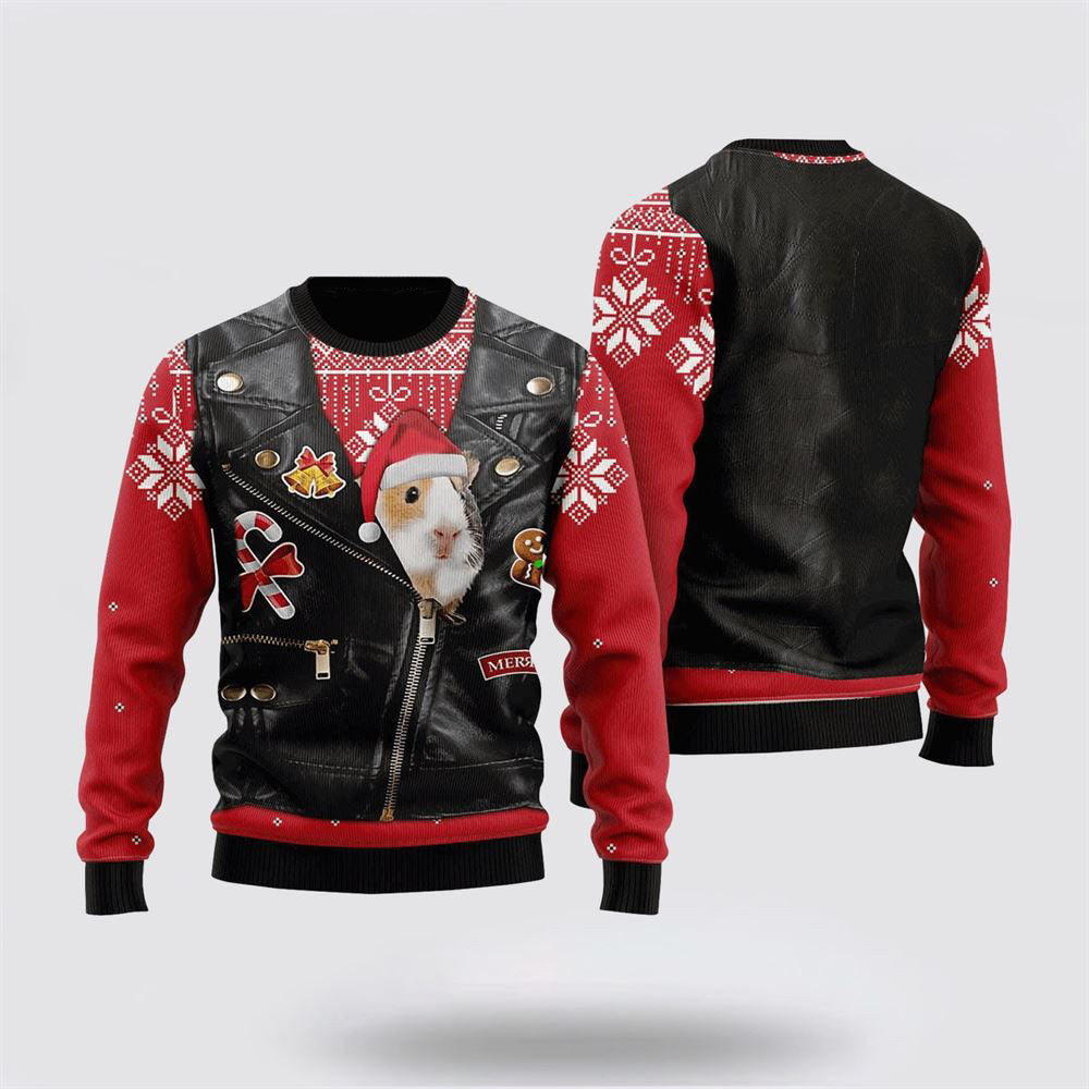Guinea Pig Cute Face Ugly Christmas Sweater Best Christmas Gifts For Women 2024