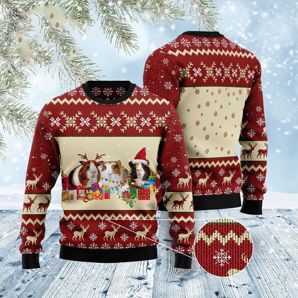 Guinea Pig Snow Ugly Christmas Sweater Funny Ugly Christmas Sweater Xmas Gifts