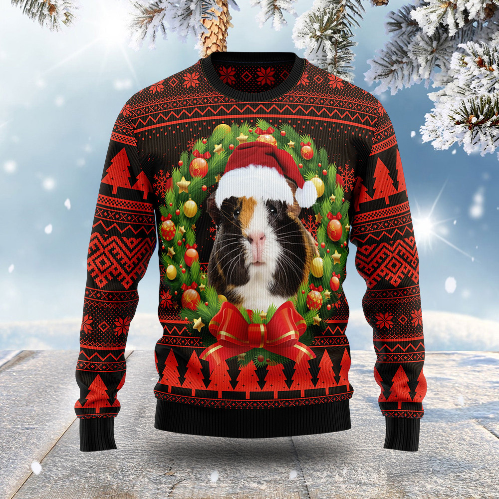 Guinea Pig Ugly Christmas Sweater Warm Clothing Christmas Gifts For Guinea Pig Lover