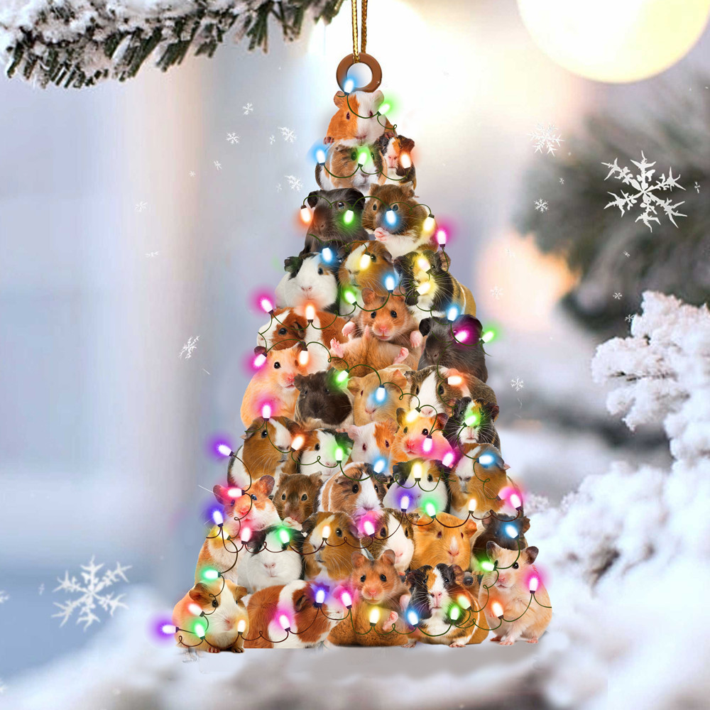 Guinea Pigs Christmas Tree Ornament Cute Guinea Ornament Merry Christmas Decorations