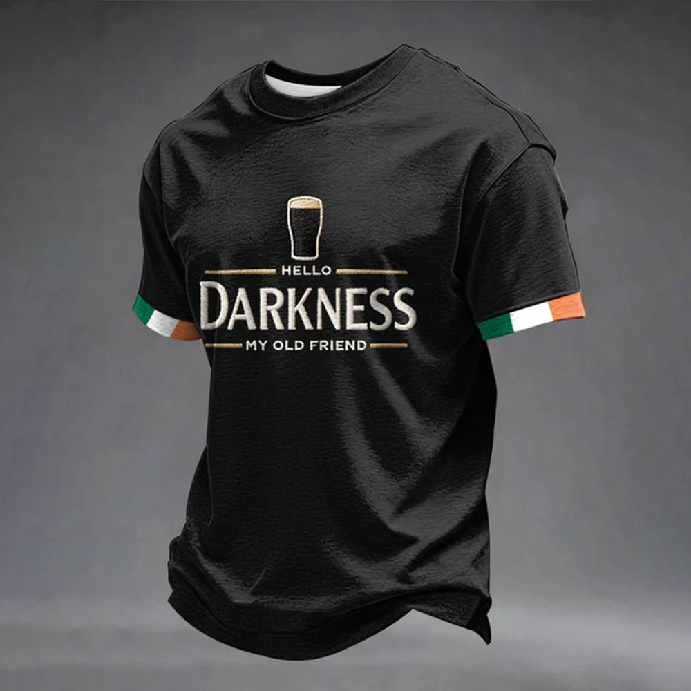 Guinness Hello Darkness My Old Friend T-Shirt St Paddy's Day 2026 Clothes Gift Idea For Him