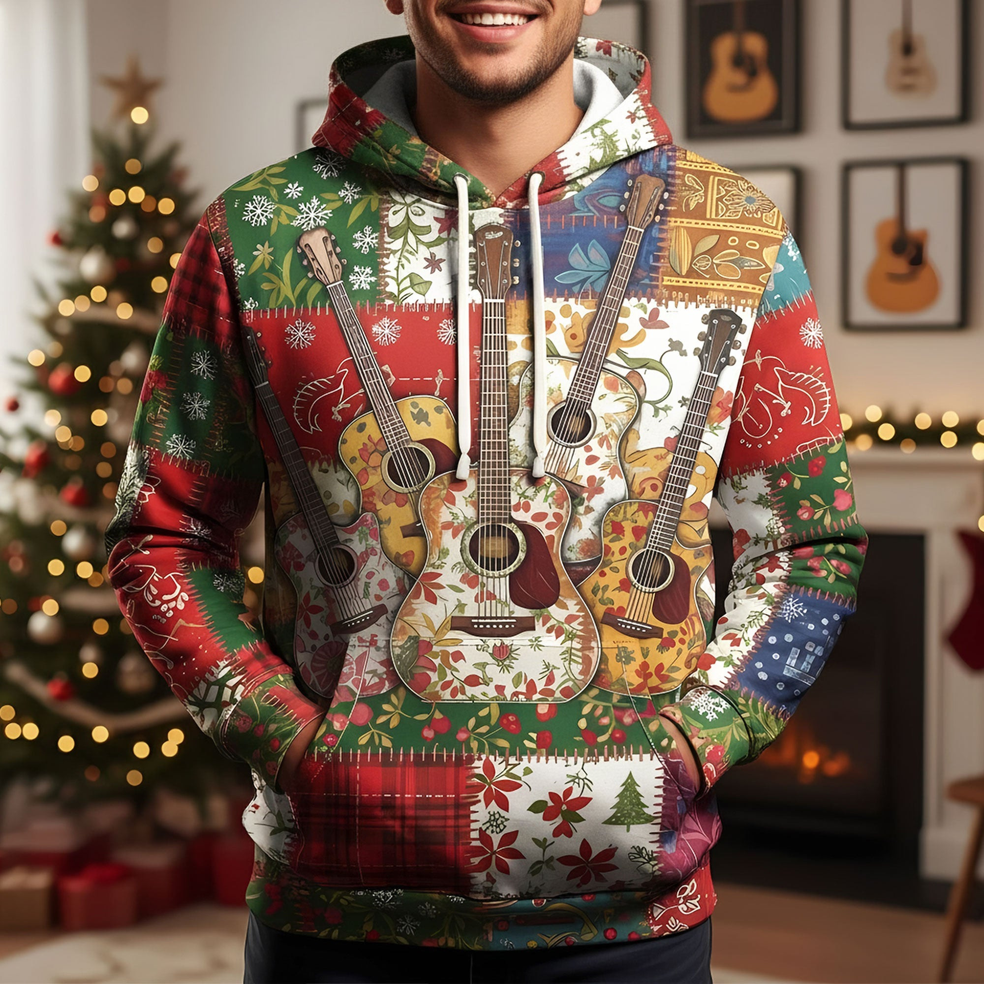 Guitar 3d Hoodie - Personalized Gifts For Guitar Lovers - Christmas Gifts For Mom Who Has Everything Funny