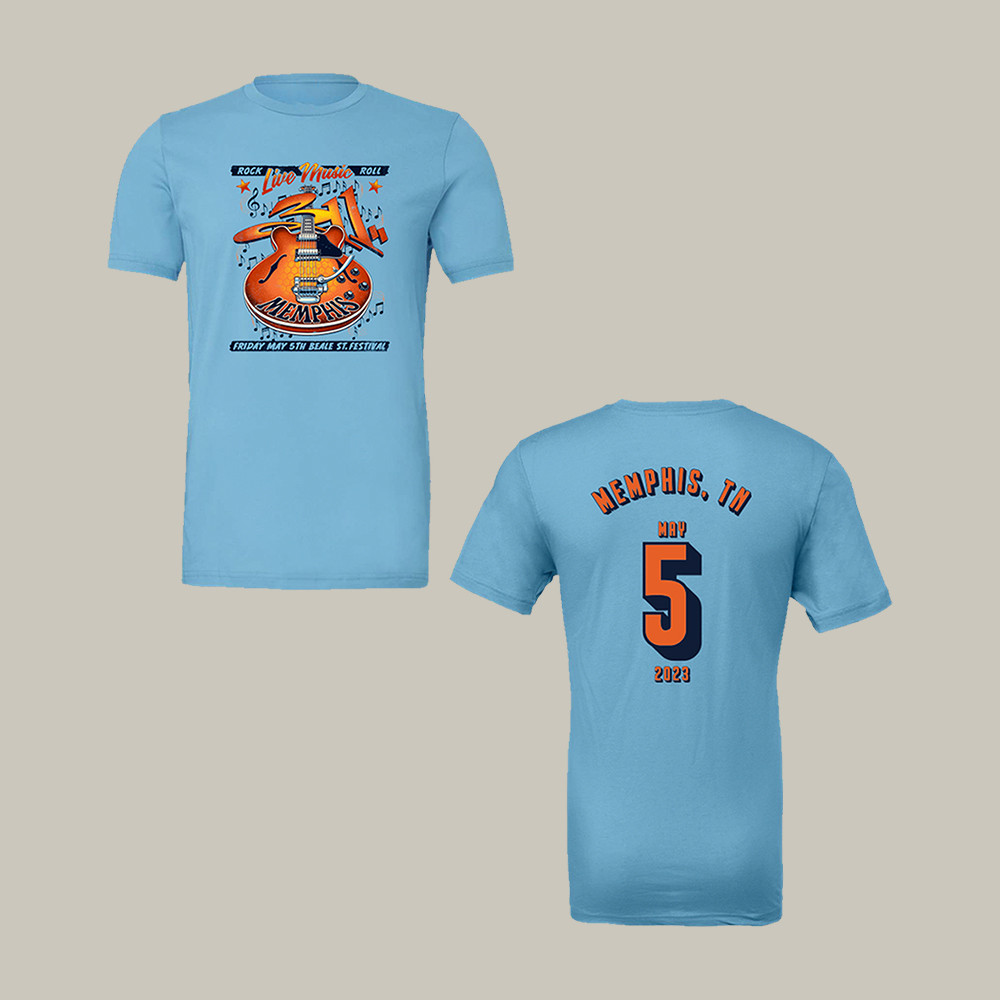 Guitar Beale Street Fest Event T-Shirt American Rock Band 311 Clothes Best Gift For Fans