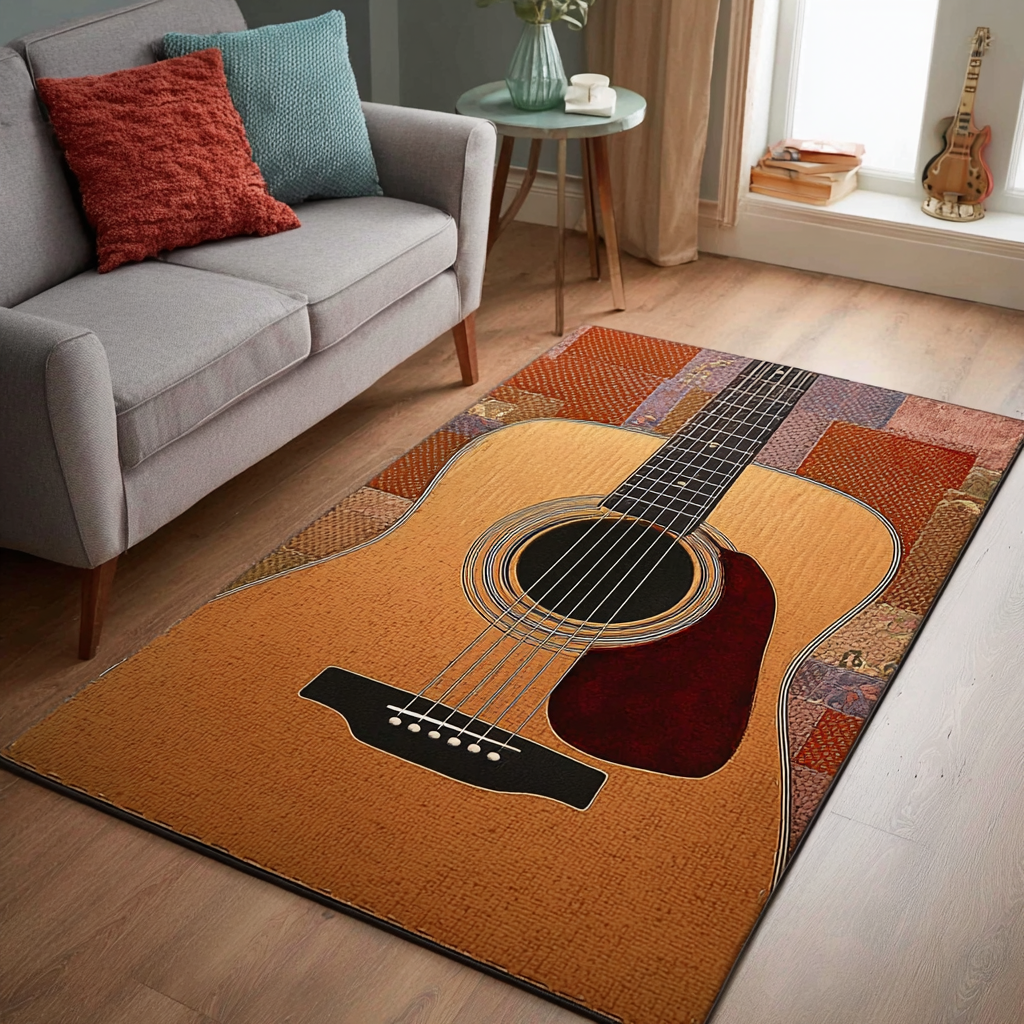 Guitar Dream Area Rug  Large Rugs For Living Room Holiday Gifts For Guitarist