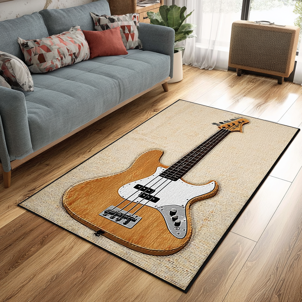 Guitar Soul Area Rug  Large Rugs For Living Room Holiday Gifts For Guitarist