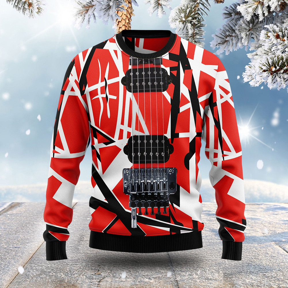 Guitar Ugly Christmas Sweater Musical Instrument Themed Christmas Gifts For Guitar Players