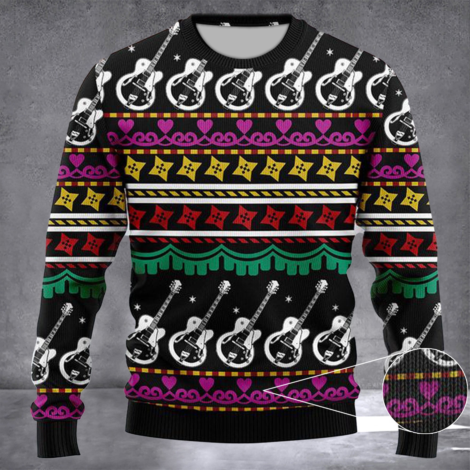 Guitar Ugly Christmas Sweater Ugly Xmas Sweater Gifts For Guitar Players Guitar Ugly Christmas Sweater Ugly Xmas Sweater Gifts For Guitar Players