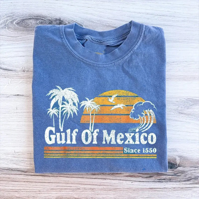 Gulf Of Mexico Sunset T-Shirt Coastal Protest Graphic Tee Gift For Her