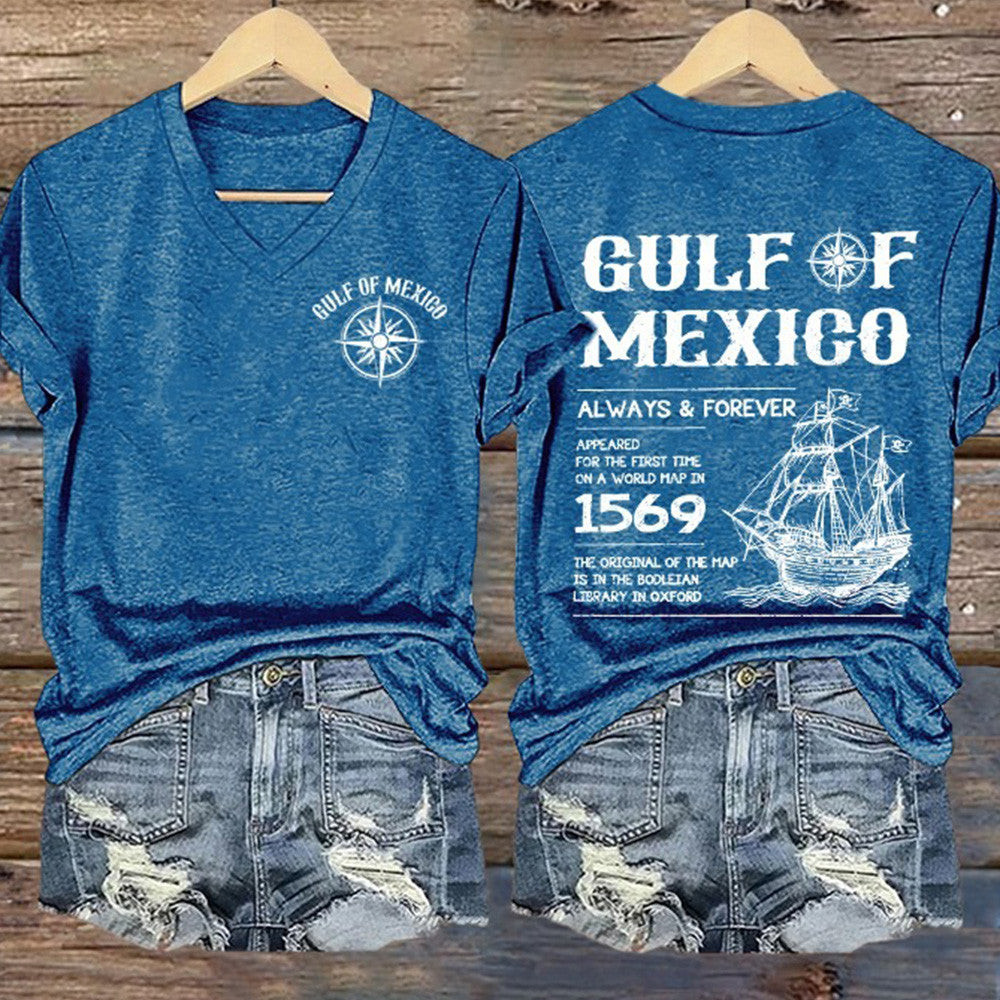Gulf Of Mexico V-neck Shirt Gulf Of Mexico Always And Forever Shirt Gift Idea for Boyfriend