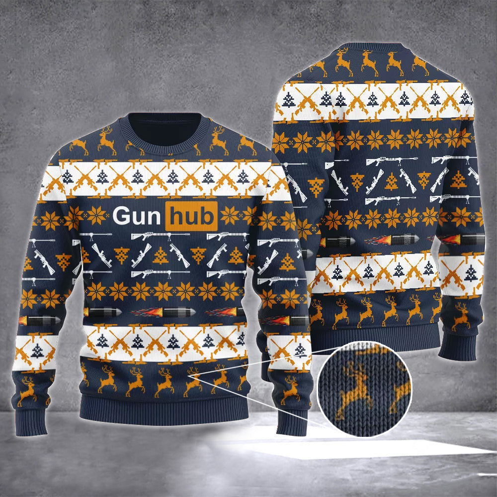 Gun Hub Ugly Christmas Sweater Holiday Christmas Vacation Sweater Gifts For Gun Lovers Gun Hub Ugly Christmas Sweater Holiday Christmas Vacation Sweater Gifts For Gun Lovers
