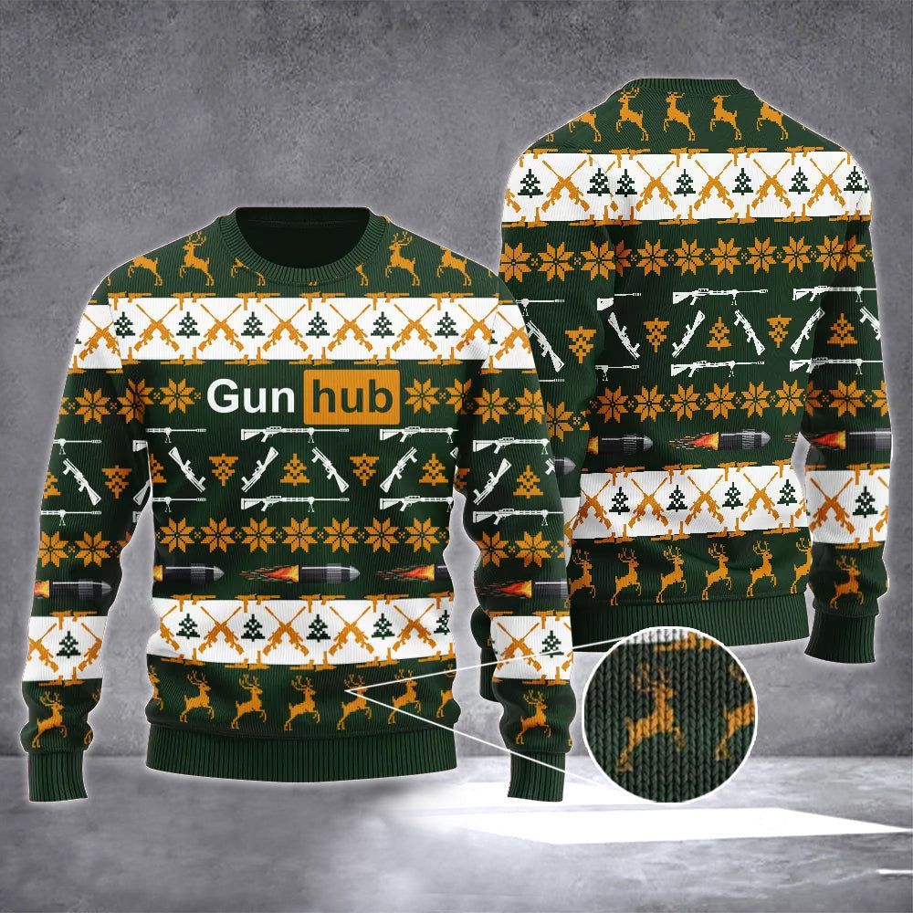 Gun Hub Ugly Christmas Sweater Holiday Christmas Vacation Sweater Gifts For Gun Lovers Gun Hub Ugly Christmas Sweater Holiday Christmas Vacation Sweater Gifts For Gun Lovers