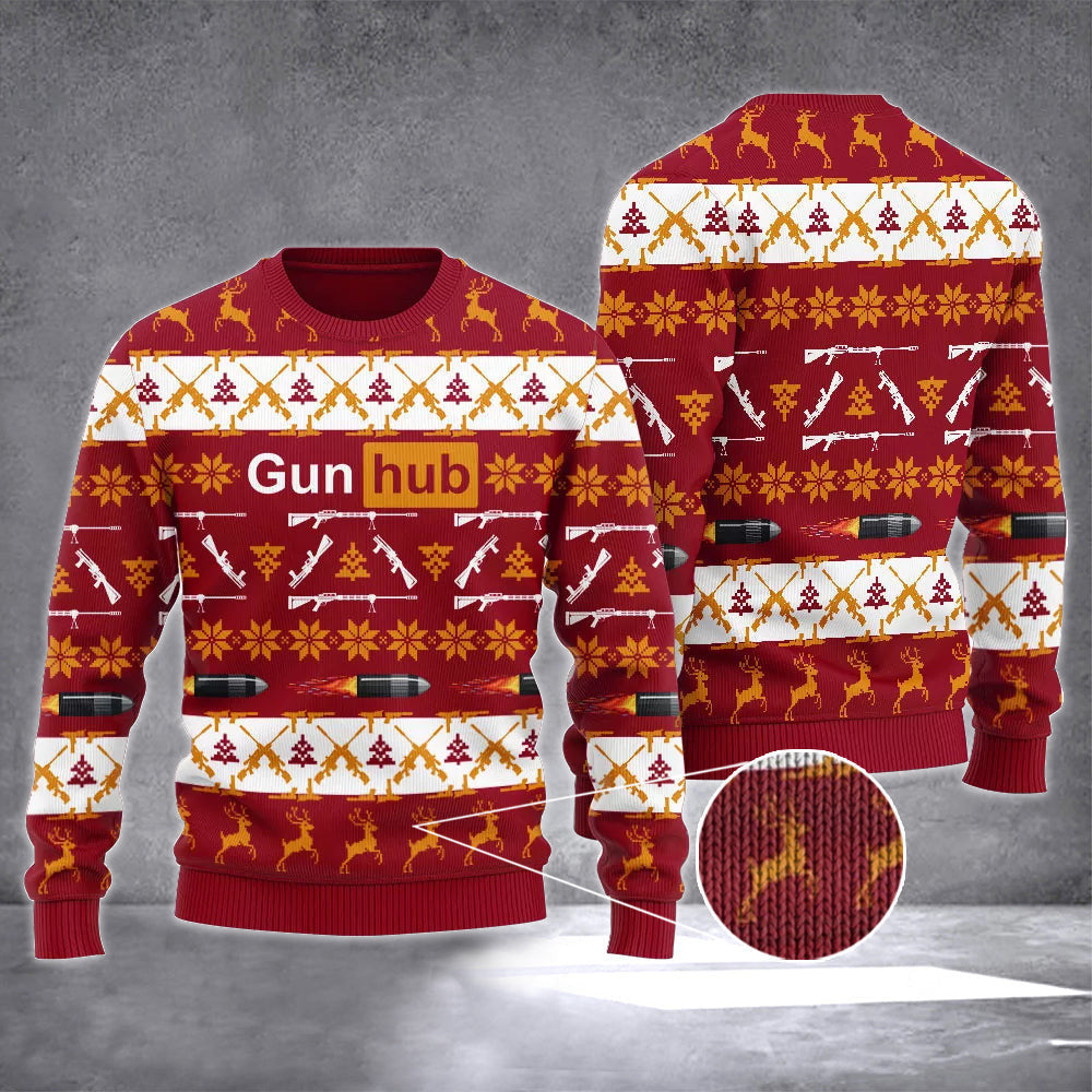 Gun Hub Ugly Christmas Sweater Holiday Christmas Vacation Sweater Gifts For Gun Lovers Gun Hub Ugly Christmas Sweater Holiday Christmas Vacation Sweater Gifts For Gun Lovers