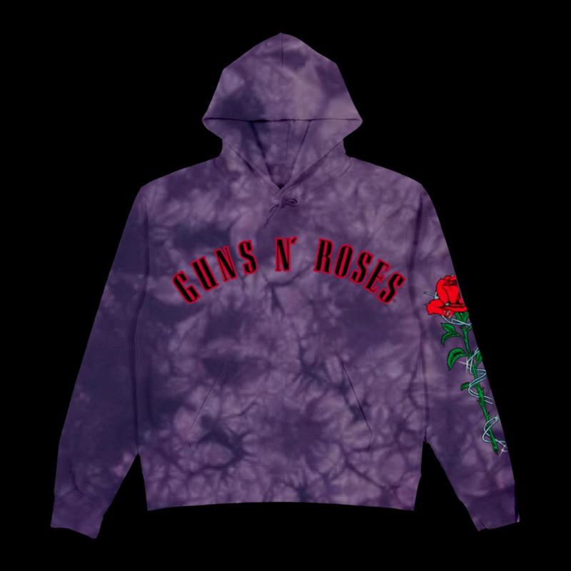 Gun N' Roses Black Tie Dye Hoodie Gifts For Music Lovers
