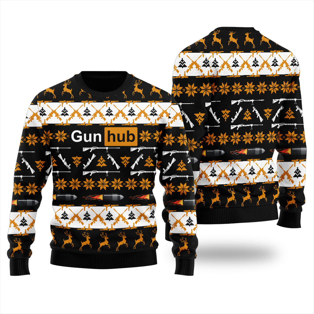 Gun Ugly Christmas Sweater For Women Seasonal Gift Merch for Cozy Christmas Vibes