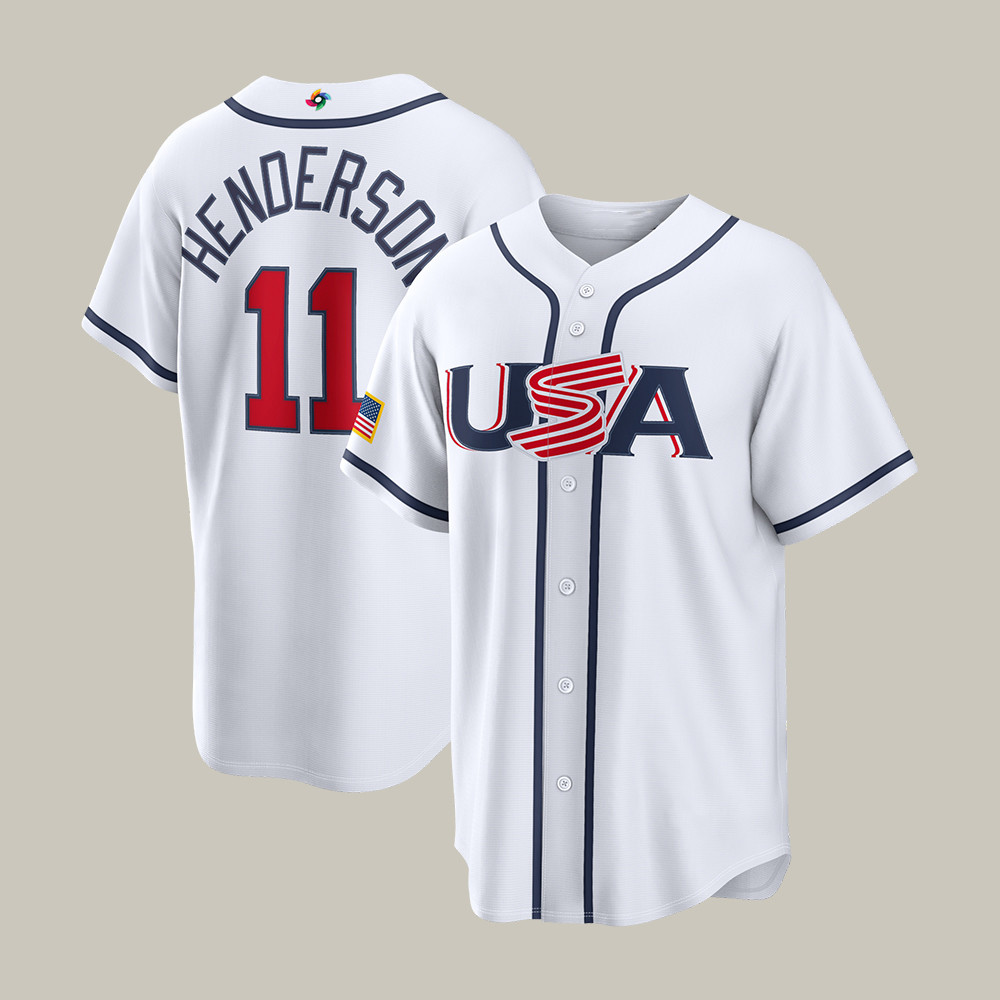 Gunnar Henderson USA World Baseball Classic 11 Jersey USA National Baseball Team Clothes
