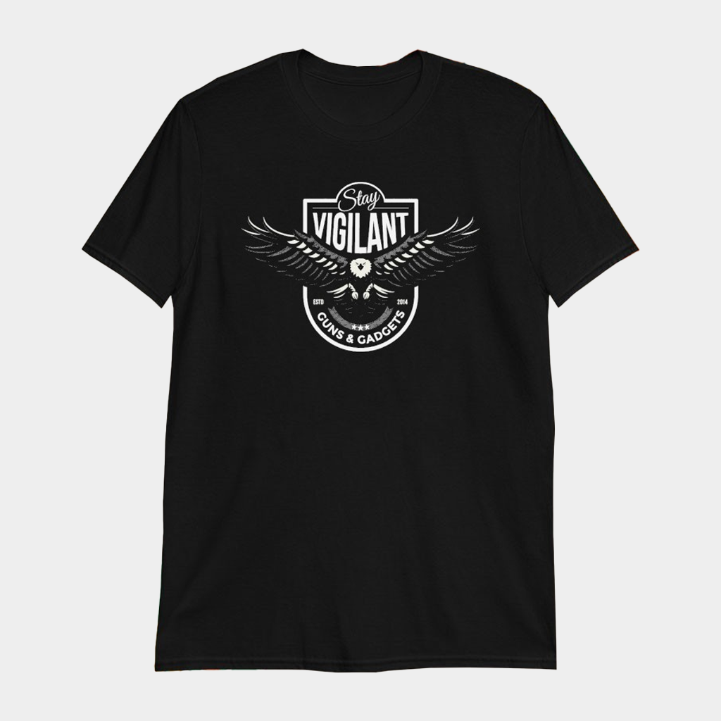 Guns And Gadgets Stay Vigilant Est 2014 Eagle T-Shirt Best Gifts For Dad