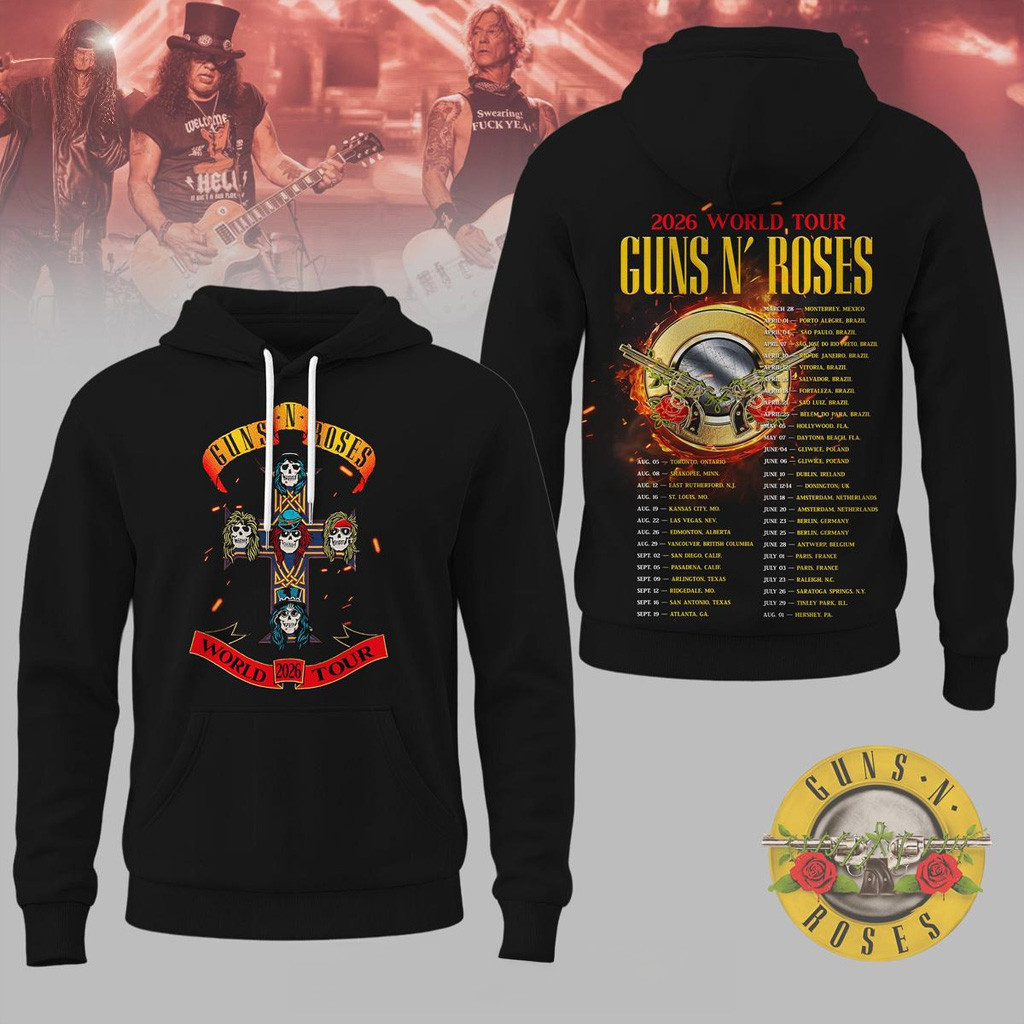 Guns N Roses 2026 World Tour Hoodie Guns N Roses Merch Gifts For Brother