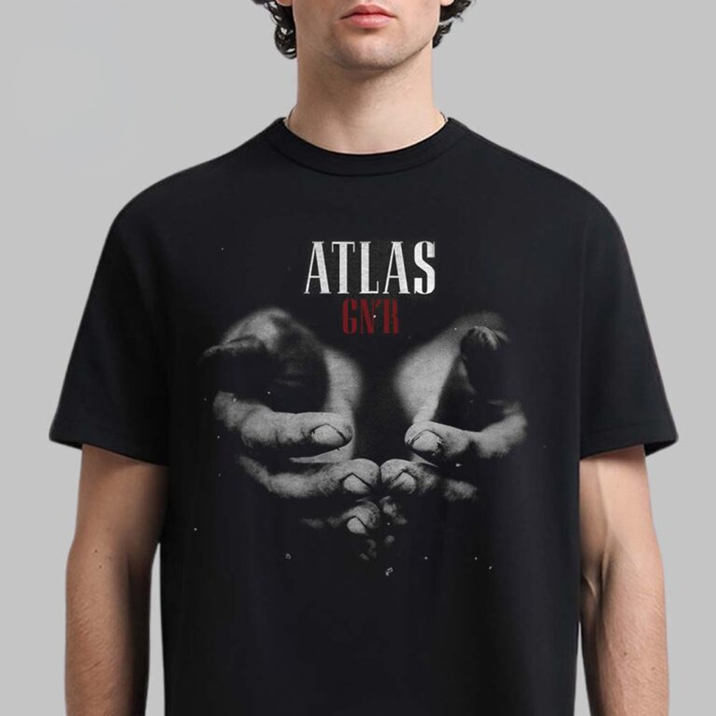 Guns N Roses Atlas Single Cover Art T-Shirt Guns N Roses Merch Gifts For Fans Guns N Roses Atlas Single Cover Art T-Shirt Guns N Roses Merch Gifts For Fans