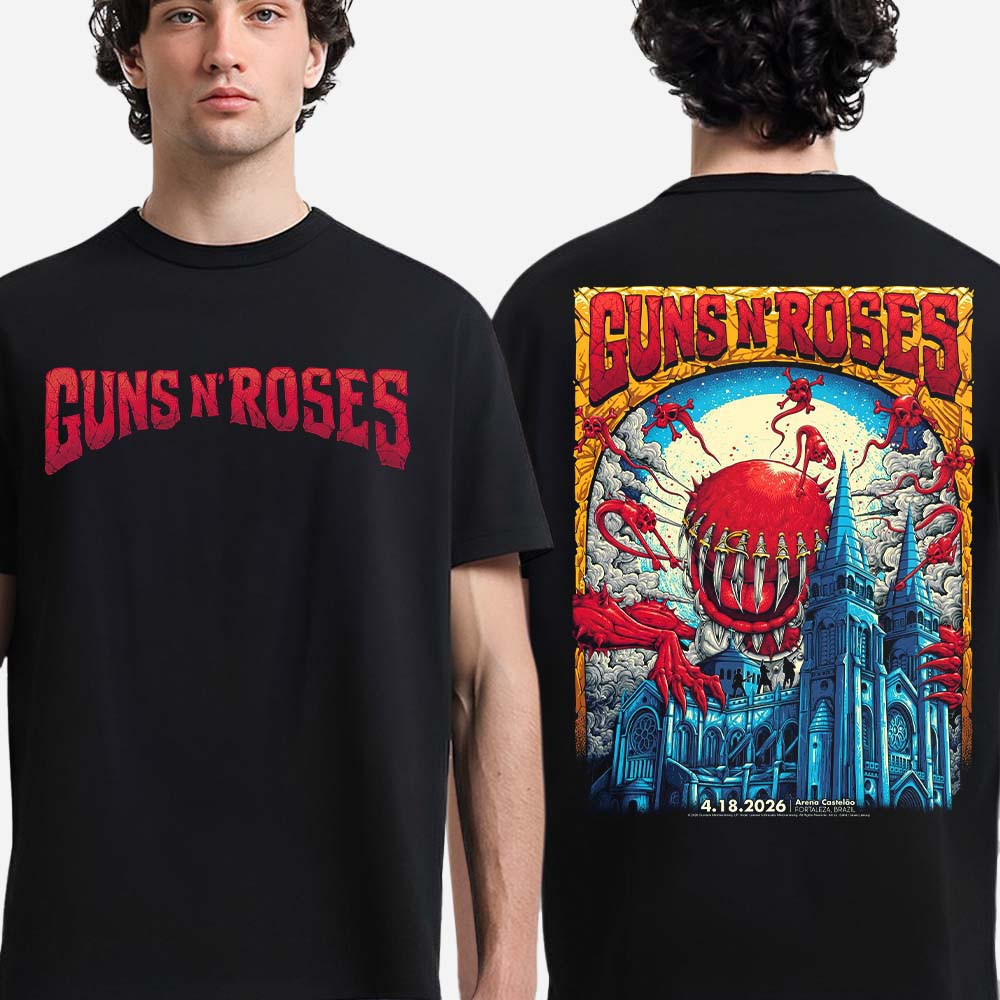 Guns N Roses Fortaleza Brazil 2026 Venue Poster T-Shirt Guns N Roses Merch Fans Gift