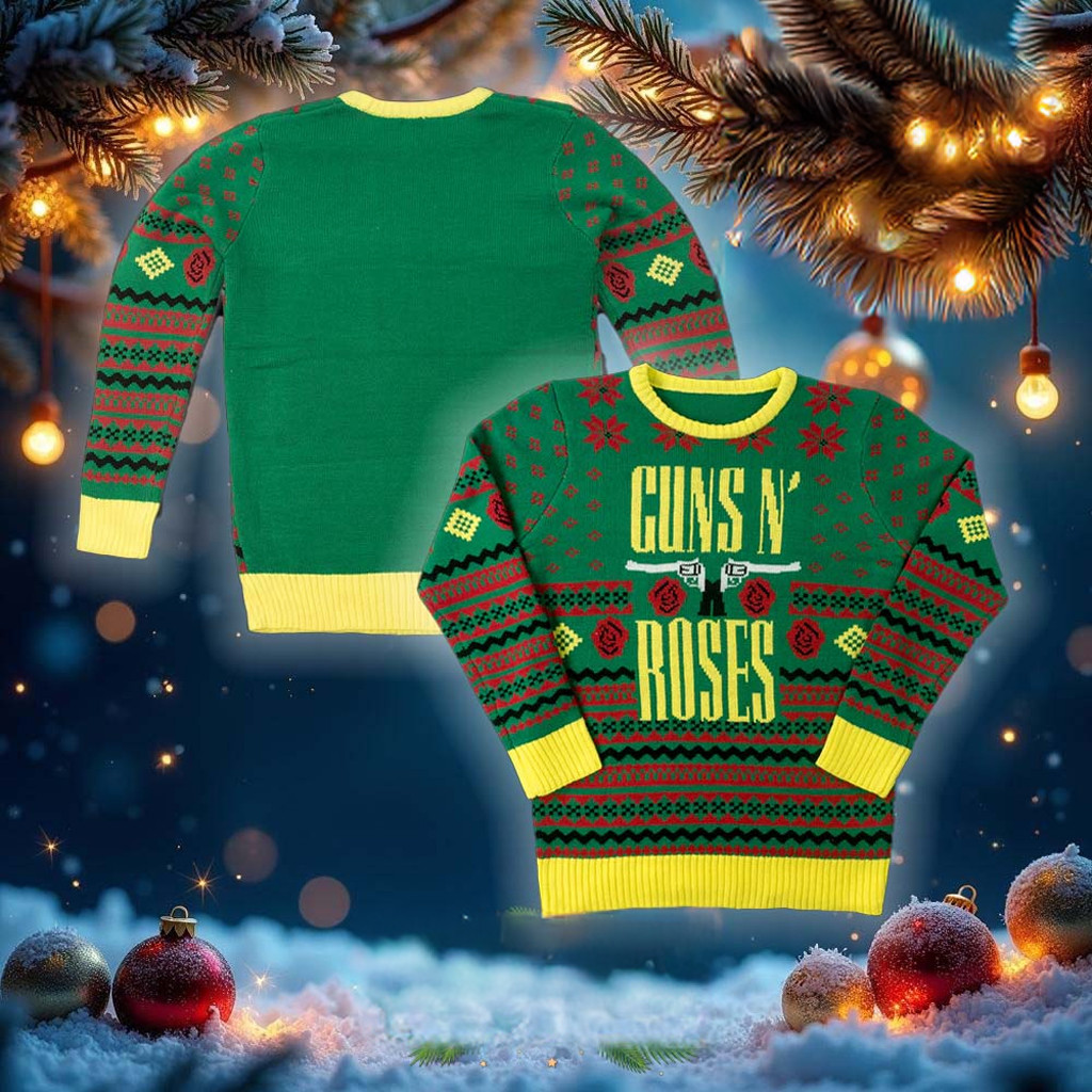 Guns N Roses Merch Guns N Roses Ugly Christmas Sweater Gift For Rock Lover