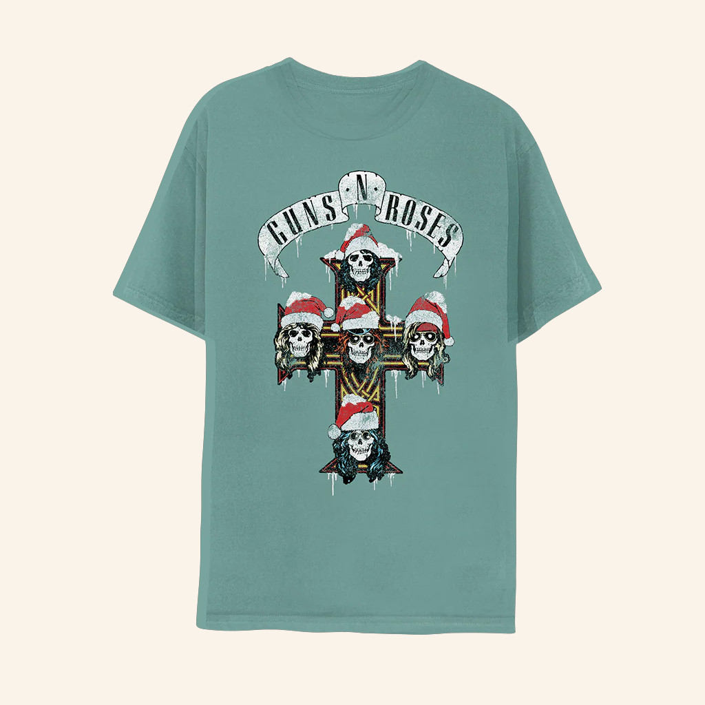 Guns N Roses Merch Holiday Cross Shirt Best Gifts For Rock Fans Guns N Roses Merch Holiday Cross Shirt Best Gifts For Rock Fans