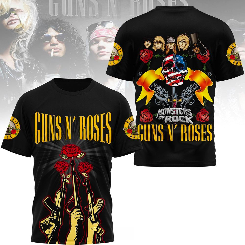 Guns N Roses Monsters Of Rock T-Shirt Guns N Roses Merch Birthday Gifts For Rock Lovers