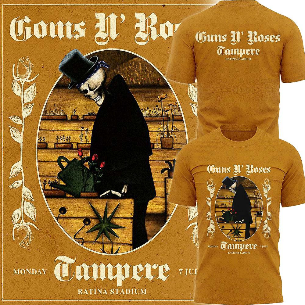Guns N Roses Tampere Ratina Stadium Limited Edition T-Shirt Best Gifts For Music Lovers