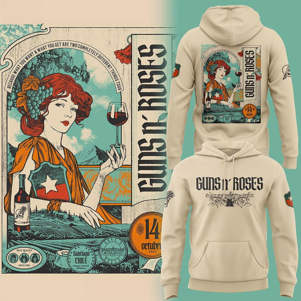 Guns N Roses To Santiago Family 2025 Hoodie Guns N Roses Merch Gifts For Husband