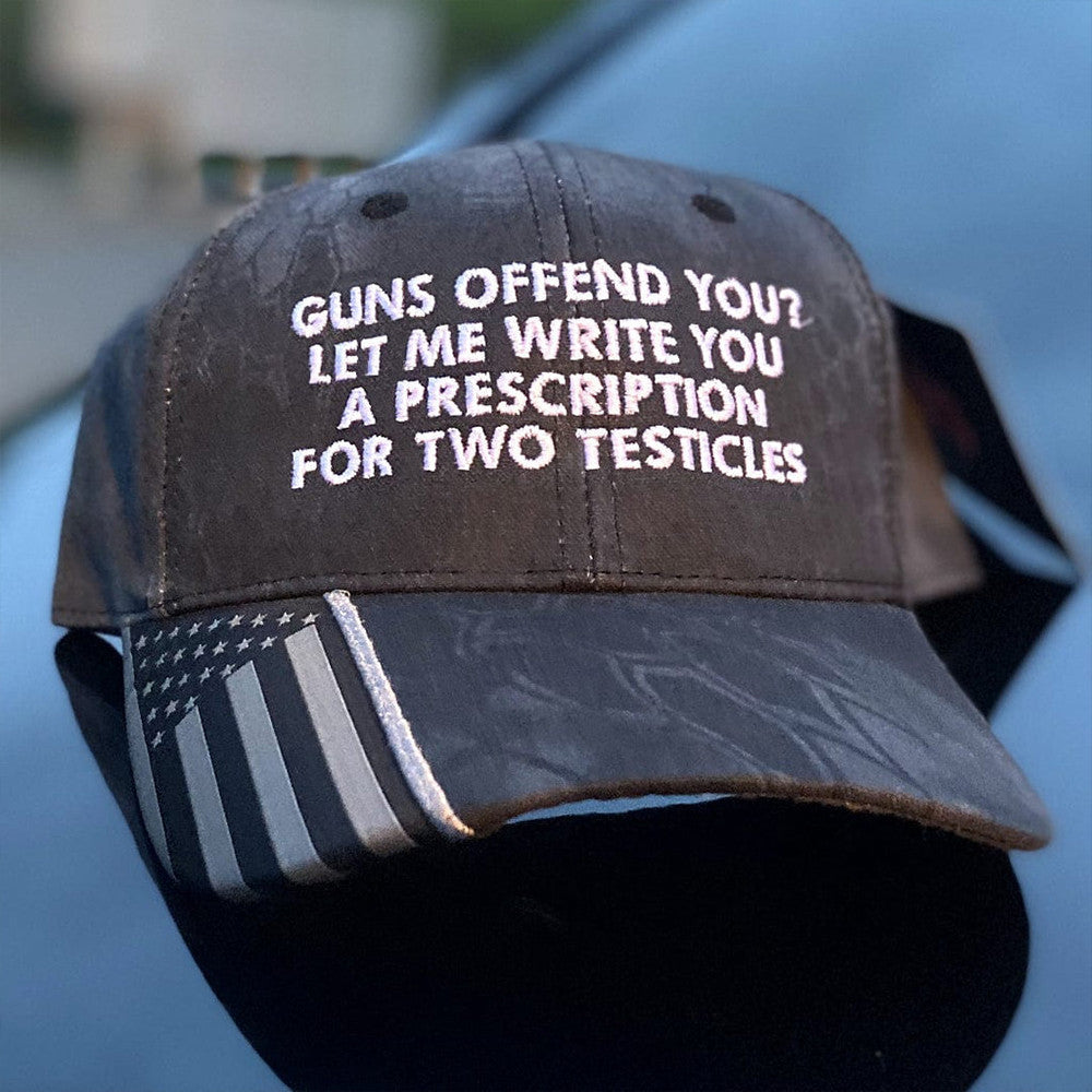 Guns Offend You Let Me Write You A Prescription Embroidered Camo Hat Pro Gun Rights Hat Guns Offend You Let Me Write You A Prescription Embroidered Camo Hat Pro Gun Rights Hat