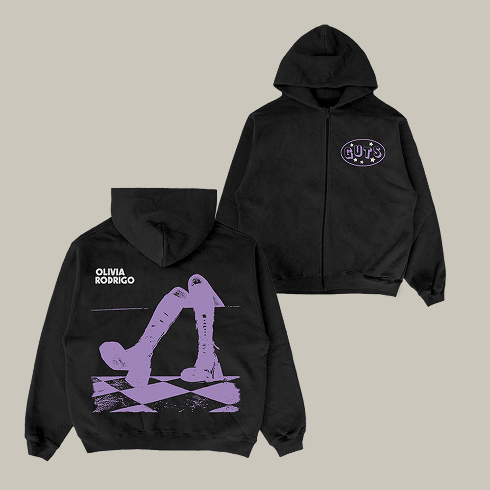 GUTS Olivia Rodrigo Zip Hoodie Olivia Rodrigo Fan Apparel Present For Music Lovers