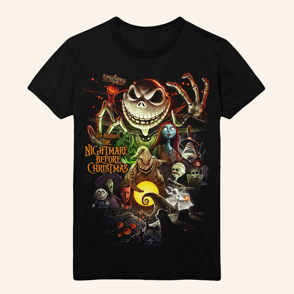 Gutter Garbs Merch The Nightmare Before Christmas T-Shirt Gifts For Son