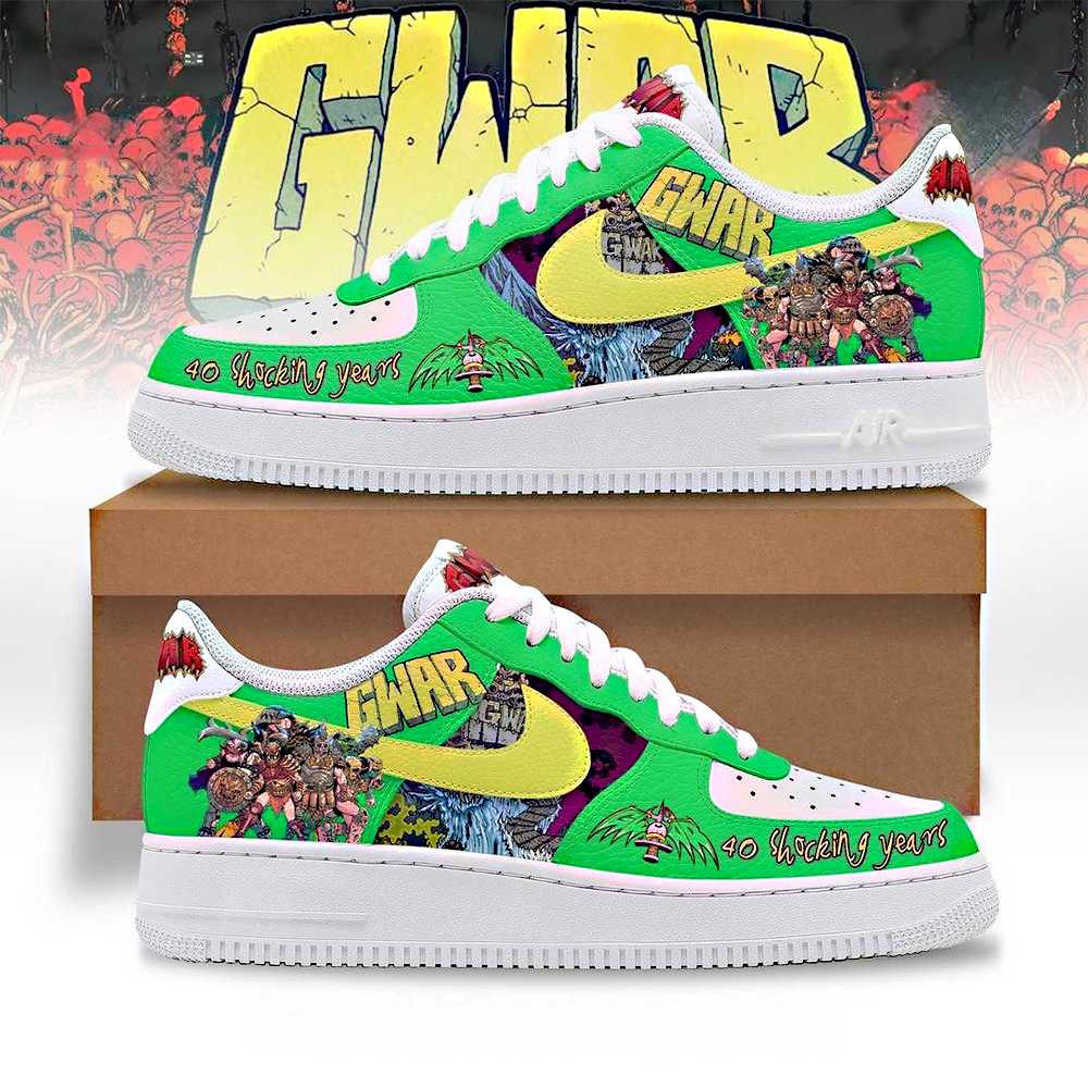 GWAR 40 Shocking Years Special Air Force 1 Sneaker Best Shoes For Son Who Love Cartoon