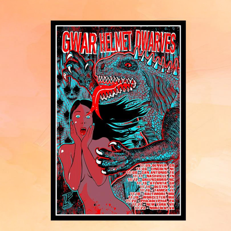 GWAR Helmet Dwarves Merch November 2025 Poster Wall Decor For Living Room Gifts For Fans