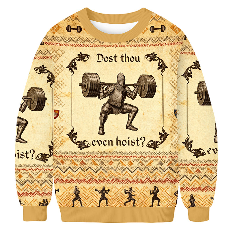 Gym Dost Thou Even Hoist Ugly Sweater Cool Clothing Unique Gifts For Boyfriend