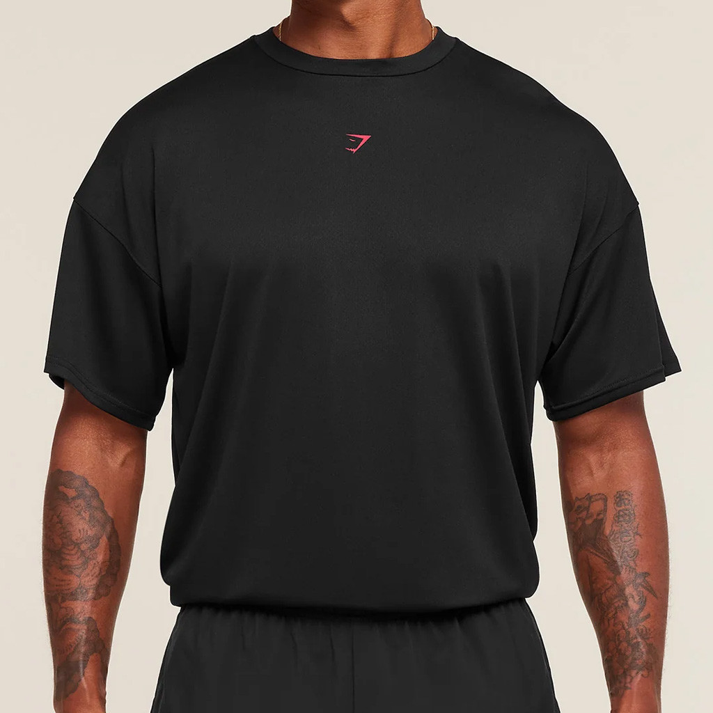 Gymshark Merch Hybrid Athlete Black T-Shirt Cool Gifts For Husband