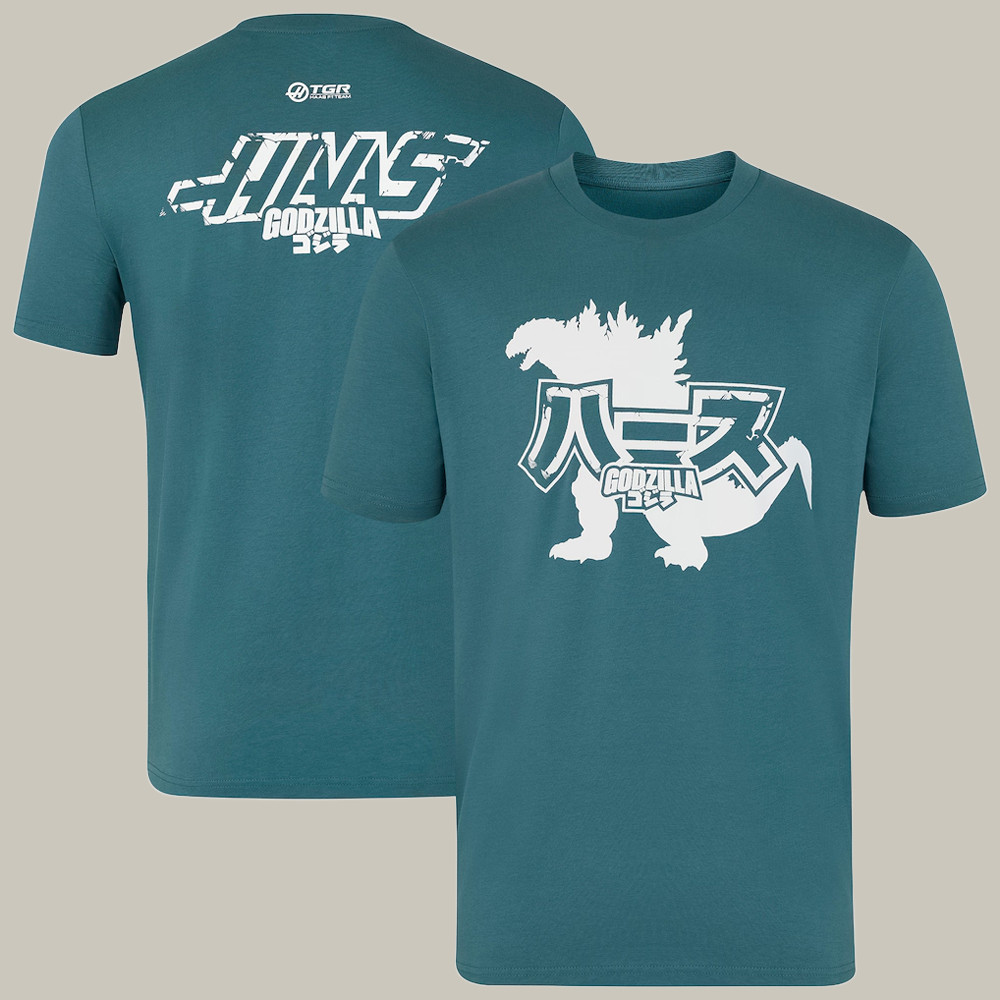 Haas X Godzilla Graphic T-Shirt 2026 Japanese Grand Prix Shirt Fan Gift For Father's Day
