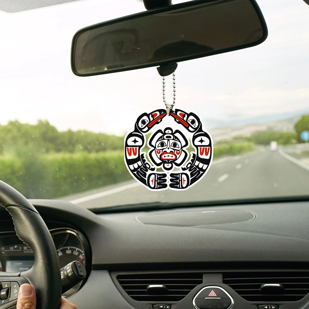Haida Art Symbols Pacific Northwest Rear View Mirror Ornaments Car Decor