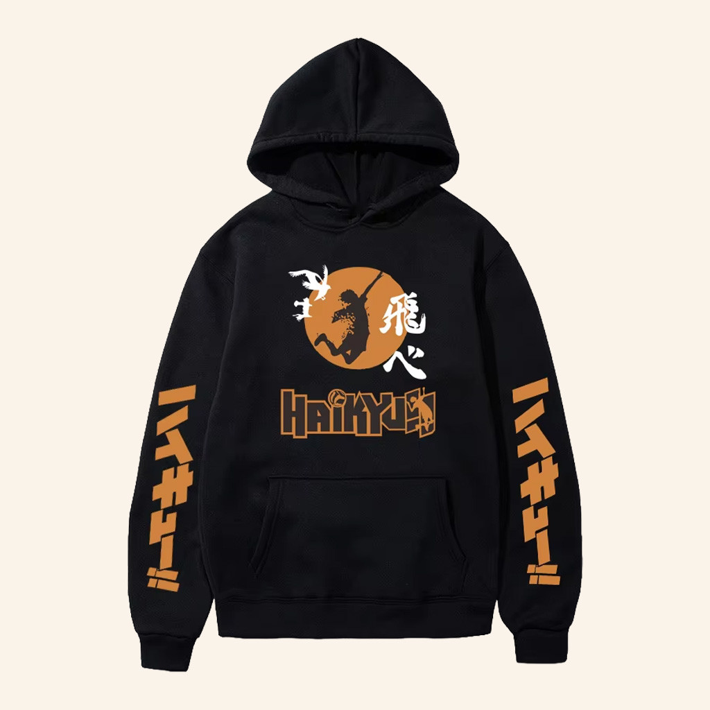 Haikyuu Merch Haikyuu Fly Black Hoodie Great Gifts For Anime Lovers