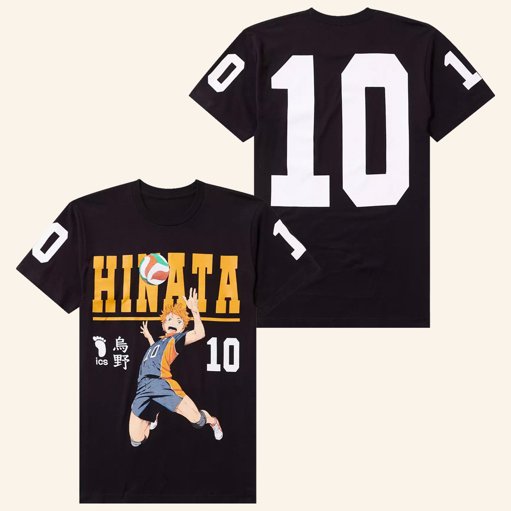 Haikyuu Merch Hinata Jersey Number 10 T-Shirt Best Gifts For Boyfriend